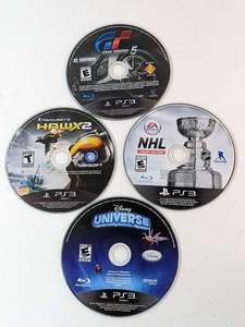 lot 292 image: Lot of 4 - PlayStation 3 Games Gran Turismo 5, Hawx 2, NHL Legacy Edition, Disney Universe