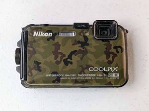 lot 348 image: Nikon Coolpix Aw100 Forest Camouflage Nikkor 5X Wide Optical Zoom