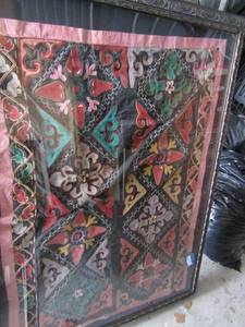lot 1 image: FRAMED TAPESTRY 4256, very nice art piece