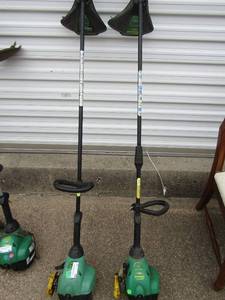 lot 81 image: Featherlite weed eater qty 2 both 17 cut, gas  2 cycle powered unknown working condition