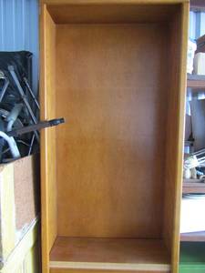 lot 137 image: Blonde wooden book shelf 7 ft by 30 by 10