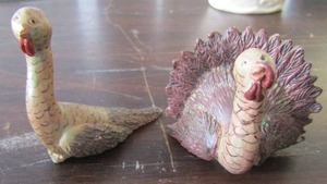 lot 148 image: 2 wooden turkeys