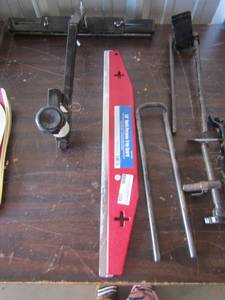 lot 234 image: Trim guard, jack stand handle only, what looks like a bike rack