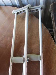 lot 236 image: Adult size set of crutches,