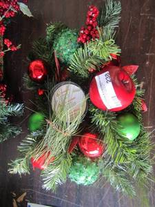 lot 238 image: 3 ft lighted Christmas tree, 3 tier Christmas tree candle stand, 1 tier Christmas tree candle holder