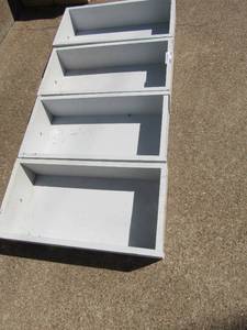 lot 284 image: 4 homeade plant boxes grey in color, 2312 qty 4