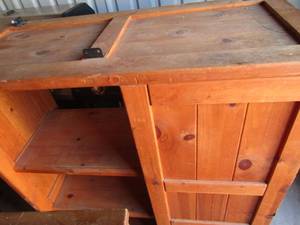 lot 304 image: 5 Drawer Cheststorage shelf goes to the end of a bunk bed 49x44x20
