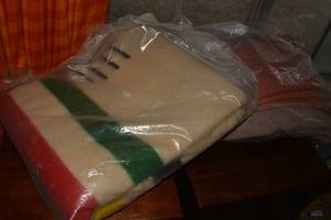 lot 45 image: Wool Blankets as shown (some hand-stitched, see pictures)