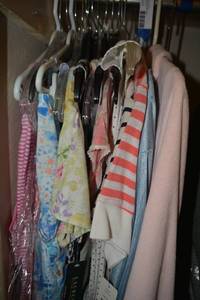 lot 90 image: Womens sleepwear Size M (most still have tags) and pink robe, see pictures