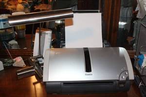 lot 136 image: Canon printer i860, Desk Lamp in brushed nickel