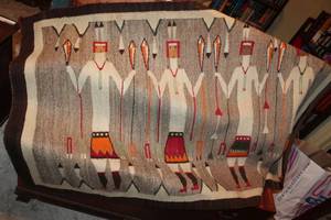 lot 190 image: Native American blanket - Indian dancers in same clothes design