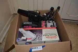 lot 193 image: Beauty and Hair Tools blow dryer, rollers, curling irons, clothes steamer