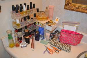 lot 237 image: Perfumes, make-up, and nail polish a shown