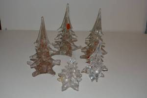lot 249 image: Murano Glass trees and clear glass trees