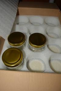 lot 254 image: Jelly size jars - 15 ct. Look unused.