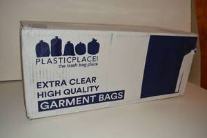 lot 275 image: Garment bags in unopened box - clear bags 432 ct.