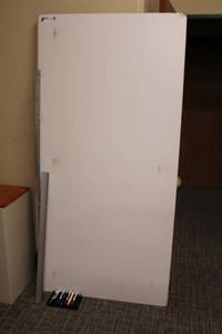 lot 20 image: (2) signs converted to white boards with markers