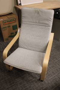 lot 40 image: IKEA POANG chair light beige model 20976