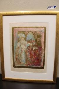 lot 81 image: King David painting 282375 limited edition, signed by artist Hibel 27x33