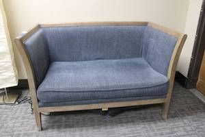 lot 93 image: Mid-century modern Loveseat - 52W x 30D x 17 seat Height