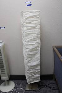 lot 94 image: Lantern style Floor lamp with foot switch - 58Tall, 10 square base