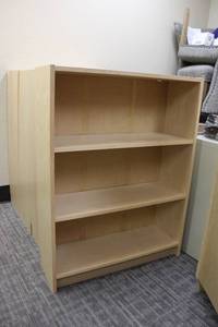 lot 113 image: 3-shelf Bookcase - 31.5W x 11D x 42Tall, see pictures (Same pictures used for similar items)