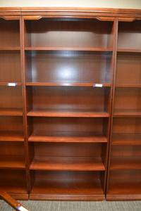 lot 150 image: 6-shelf Cherry finish Bookcase - 36W x 12D x 7ft. Tall