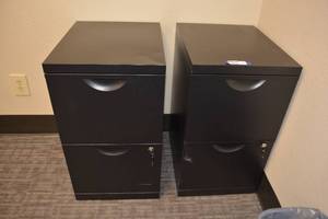 lot 154 image: (2) Locking 2-Drawer File cabinets