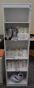 lot 67 image: White 5-shelf Storage Shelving Unit