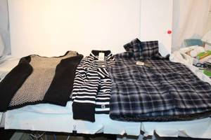 lot 58 image: Womens Clothes size L, see pictures  Ralph Lauren sweaters and Woolrich Vest