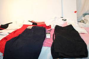 lot 166 image: Womens Clothes  shorts, tops, pants size 8, 10-12