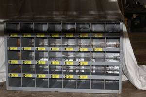 lot 17 image: Metal Parts Bin Kimball Midwest 35x12x14 - 40 bins