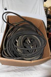 lot 88 image: Box containing Large Quantity of Lawn Mower Belts