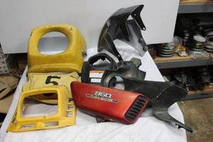 lot 127 image: Large Variety of Plastic Motorcycle Parts and covers