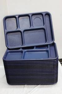 lot 131 image: Twenty Hard Plastic School Type Lunch Trays