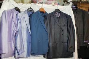 lot 273 image: Mens Clothes Vitali L48W43, Giorgio Fiorelli Blue, Stacy Adams 3-piece, Falcone Purple Suit