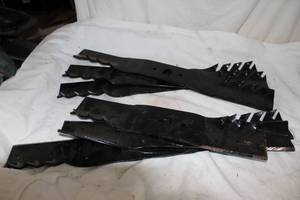 lot 266 image: Mower blades with frayed edges , sizes as shown
