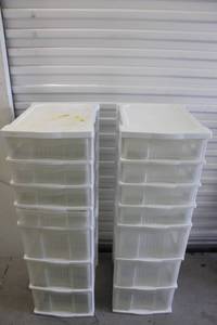lot 380 image: (2) Plastic Storage drawer units 13Wx40T