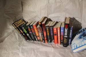 lot 382 image: Books and novels as shown - includes Stuart Woods and John Sandford