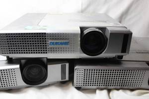 lot 226 image: Hitachi LCD Projectors for parts - some parts missing. Model CP-X345. Sold as is.