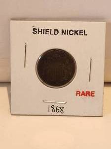 lot 40 image: 1868 Shielded Nickel -rare