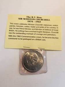 lot 91 image: The R.T. Hon. Sir Winston Churchill 1965 Commemorative coin
