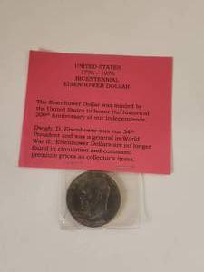 lot 103 image: 1776-1976 Bicentennial Eisenhower Dollar