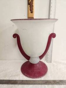 lot 183 image: Murano Glass stemmed bowl-Vase - decorative piece - Made in Italy