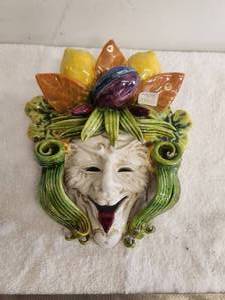 lot 210 image: Hand crafted - Jester Mardi Gras Mask - Made in Italy -