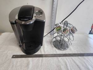lot 96 image: Keurig coffee maker and K-cup holder