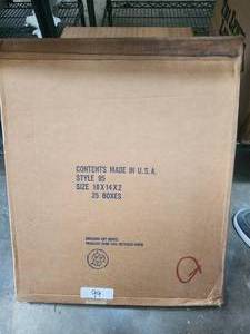lot 99 image: 2 boxes of 18 x 14 x 2 white gift boxes