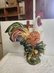 lot 189 image: Large hand-crafted Rooster - Made in Italy - has repairs