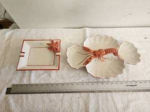 lot 208 image: Hand crafted sea themed decor. - Made in Italy - each piece has a chip
