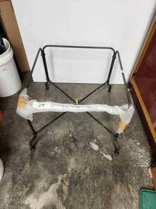 lot 214 image: Square and round galvenized table bases